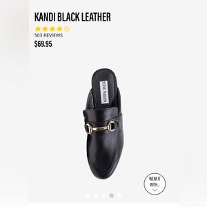 Steve Madden Kandi Black Leather Mule